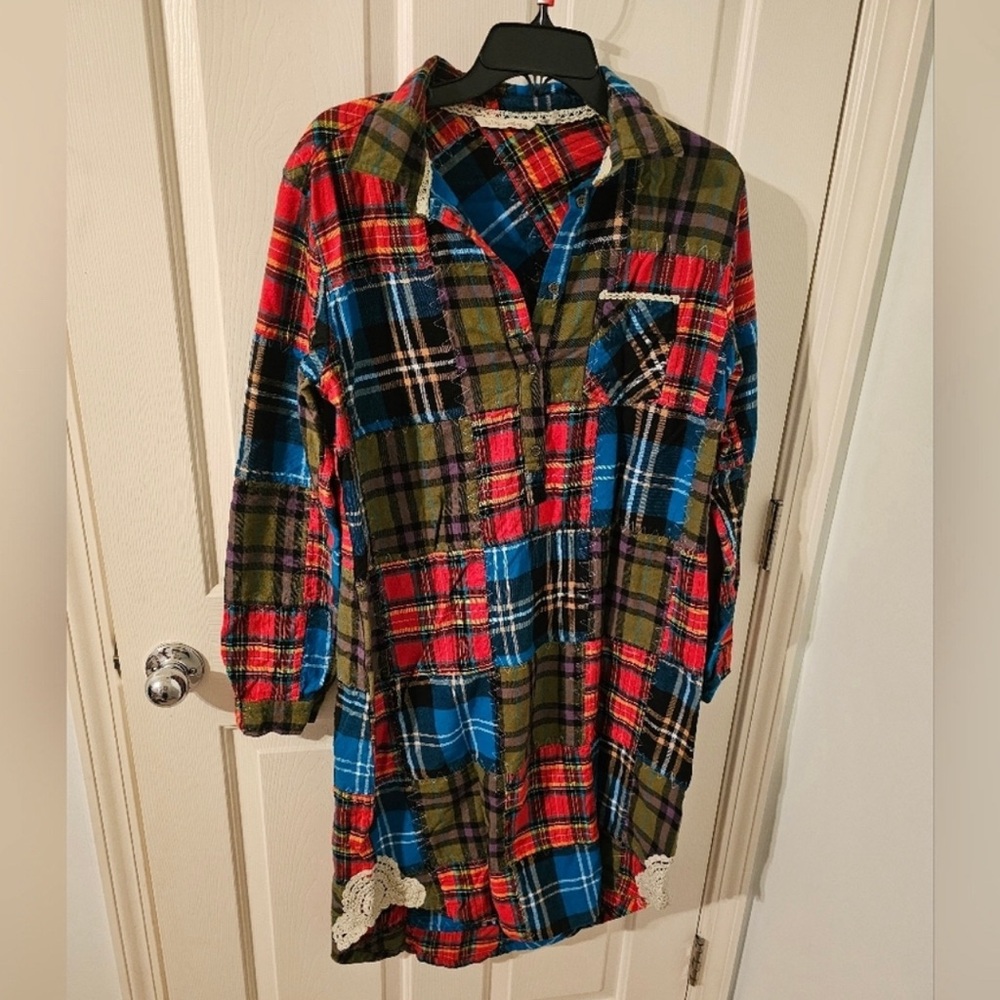 Soft Surroundings Highland Plains Patchwork Dress